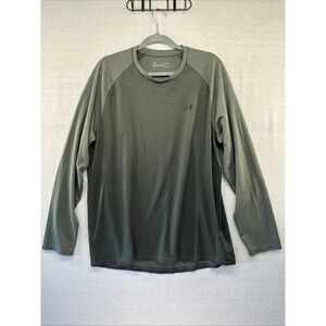 Under Armour Shirt Mens L ColdGear Long Sleeve Green Athletic Loose Performance